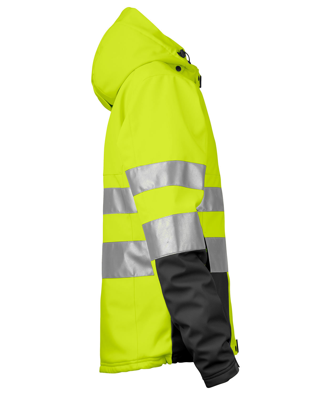 ProJob dame vinterjakke 6424, Gul/Sort, large image number 3