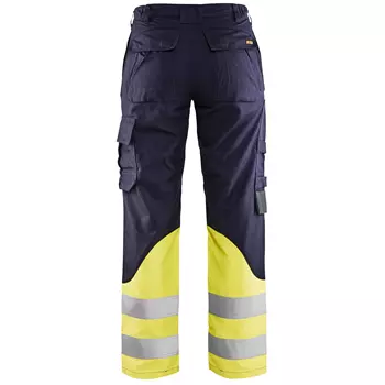 Blåkläder Multinorm Anti-Flame arbetsbyxa dam, Blå/Hi-vis gul
