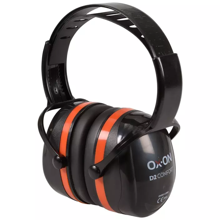 OX-ON D2 Comfort ear defenders, Black/Red, Black/Red, large image number 0