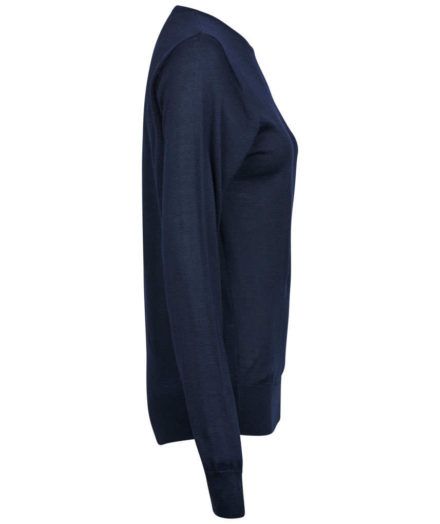 Tee Jays dame striktr&oslash;je med merinould, Navy, large image number 2