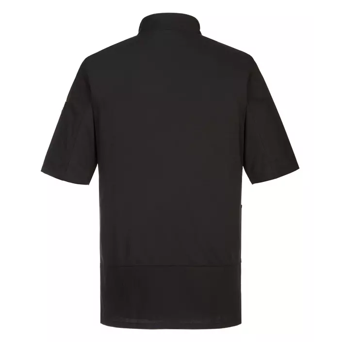 Portwest Surrey short-sleeved chefs jacket, Black, large image number 1