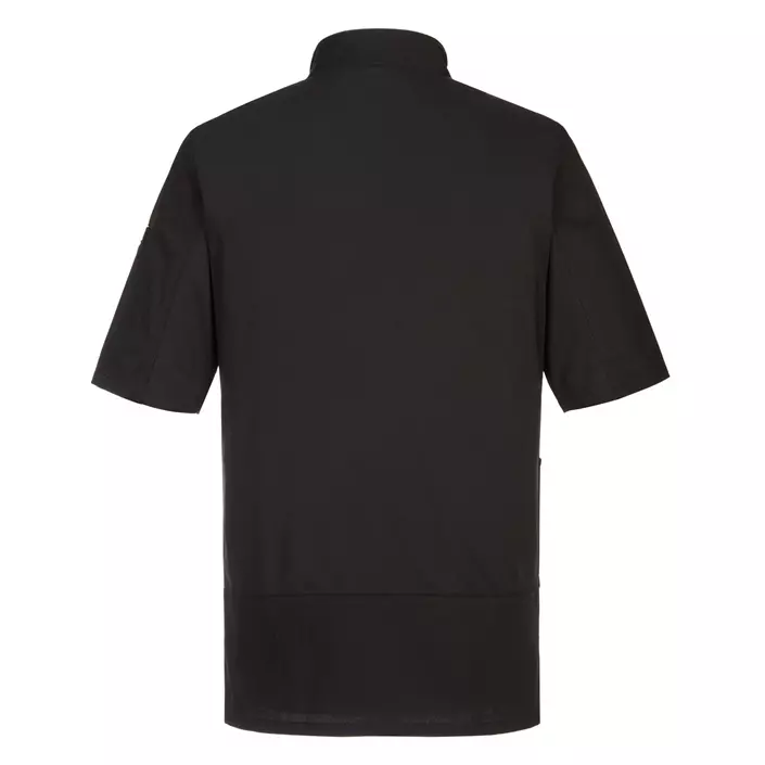Portwest Surrey short-sleeved chefs jacket, Black, large image number 1