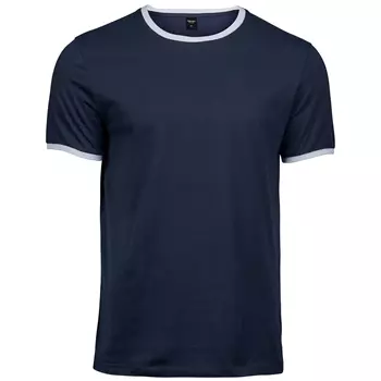 Tee Jays Ringer T-shirt, Navy/Vit