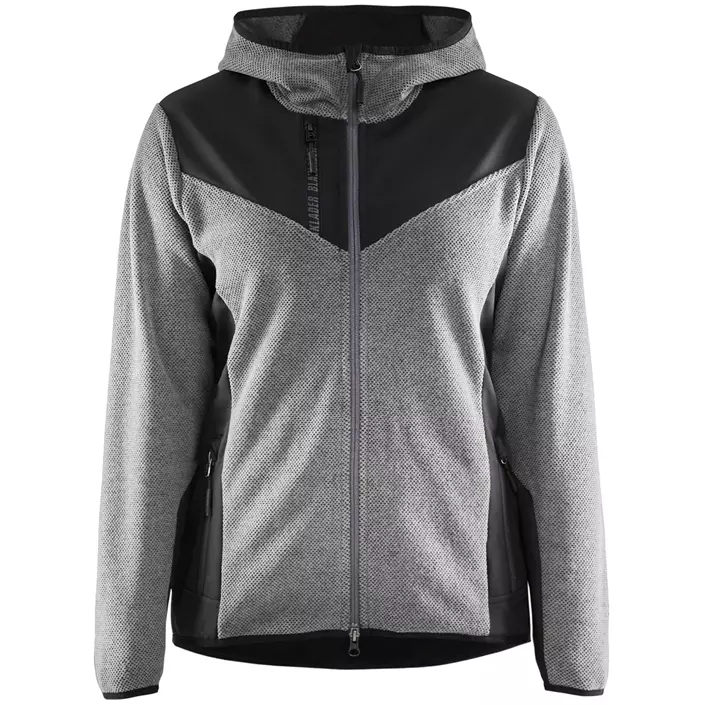 Blåkläder women's knitted jacket, Grey mottled/black, large image number 0