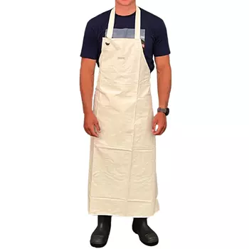 Ocean Menton PVC bib apron, White