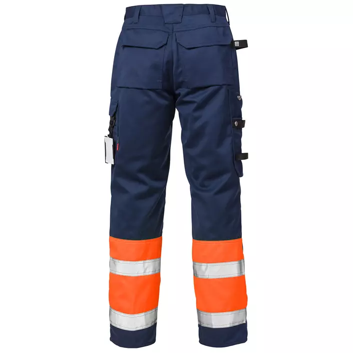 Fristads work trousers 2032, Hi-vis Orange/Marine, large image number 1