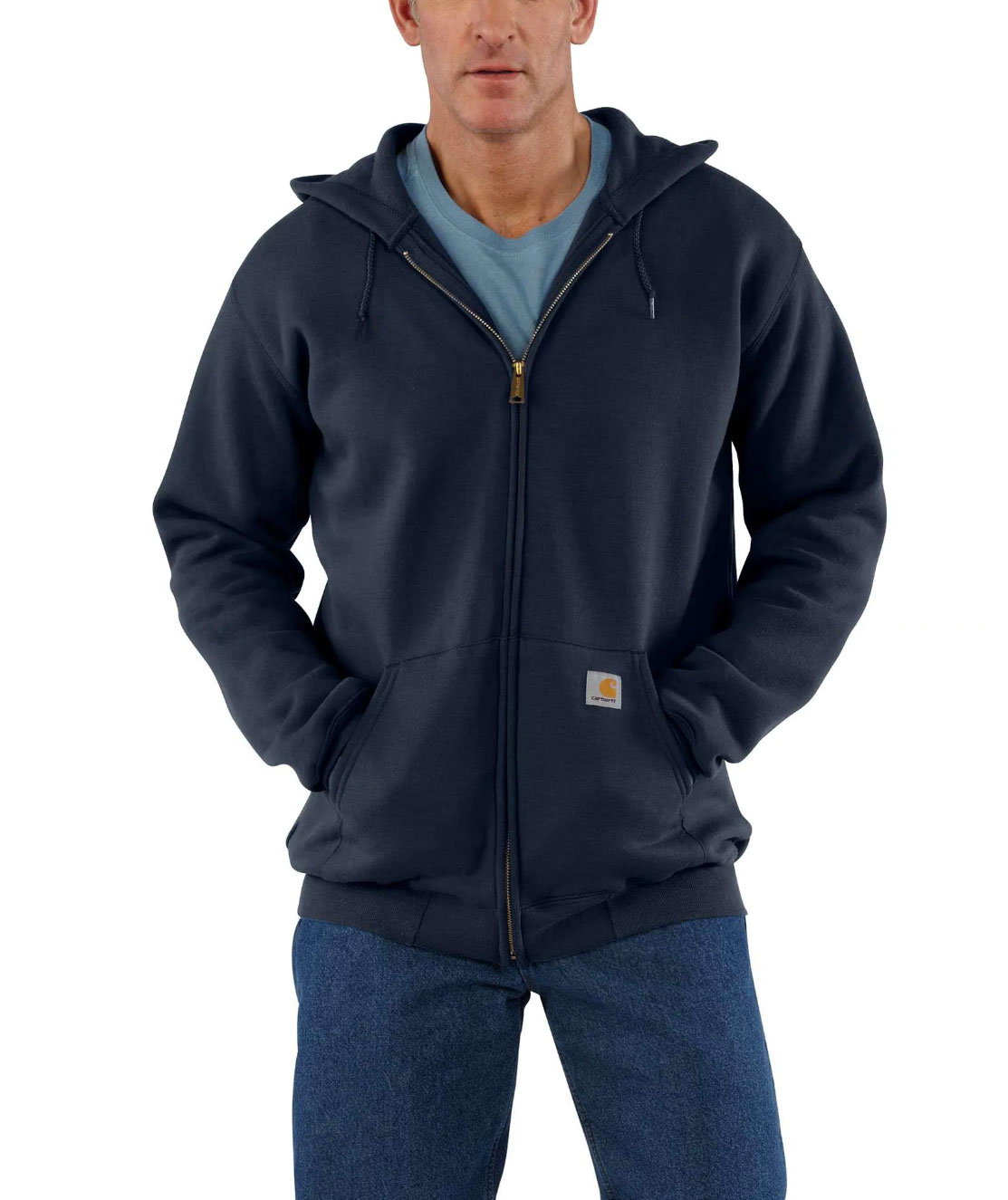 Carhartt Marquette hoodie med dragkedja, New Navy