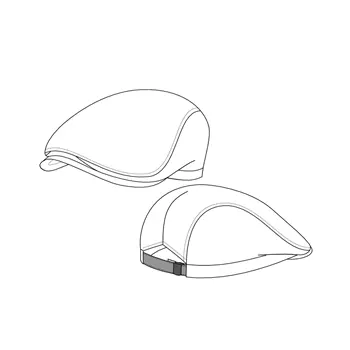 Kentaur Flat Cap, Pepita Muster Schwarz/Grau