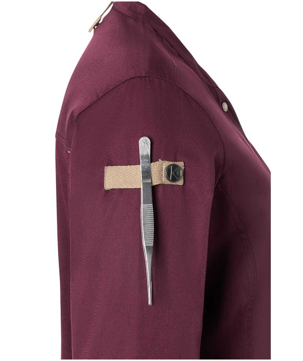 Karlowsky Green-Generation women's chefs jacket, Aubergine, Aubergine, large image number 6