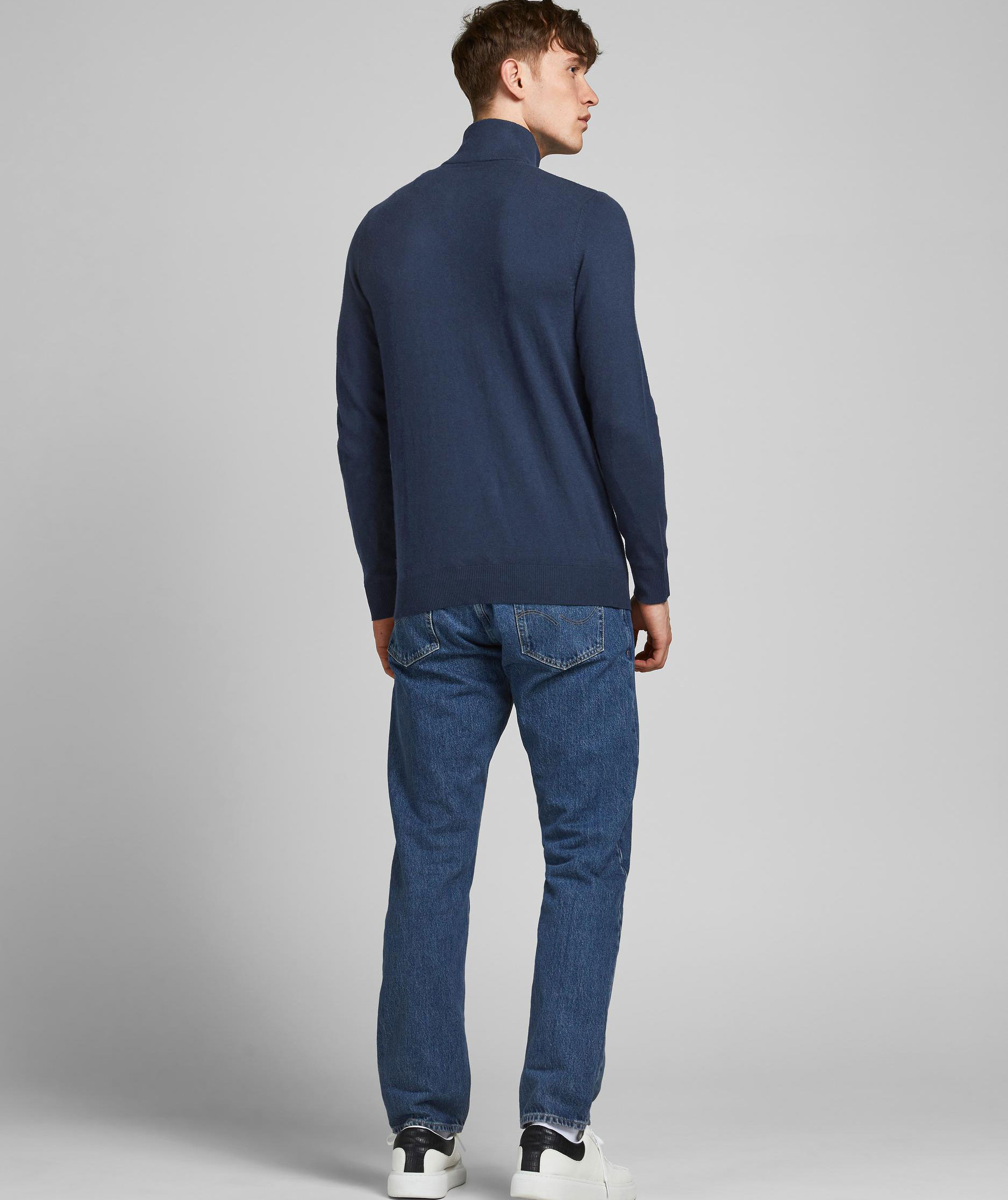 Jack & Jones JJEEMIL half-zip knitted pullover, Navy Blazer, large image number 2