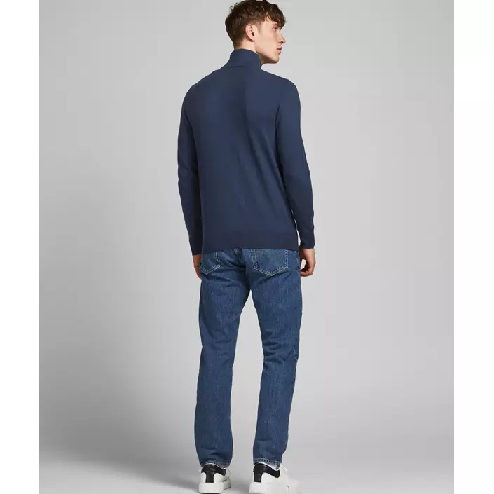 Jack & Jones JJEEMIL half-zip stickad tröja, Navy Blazer, large image number 2