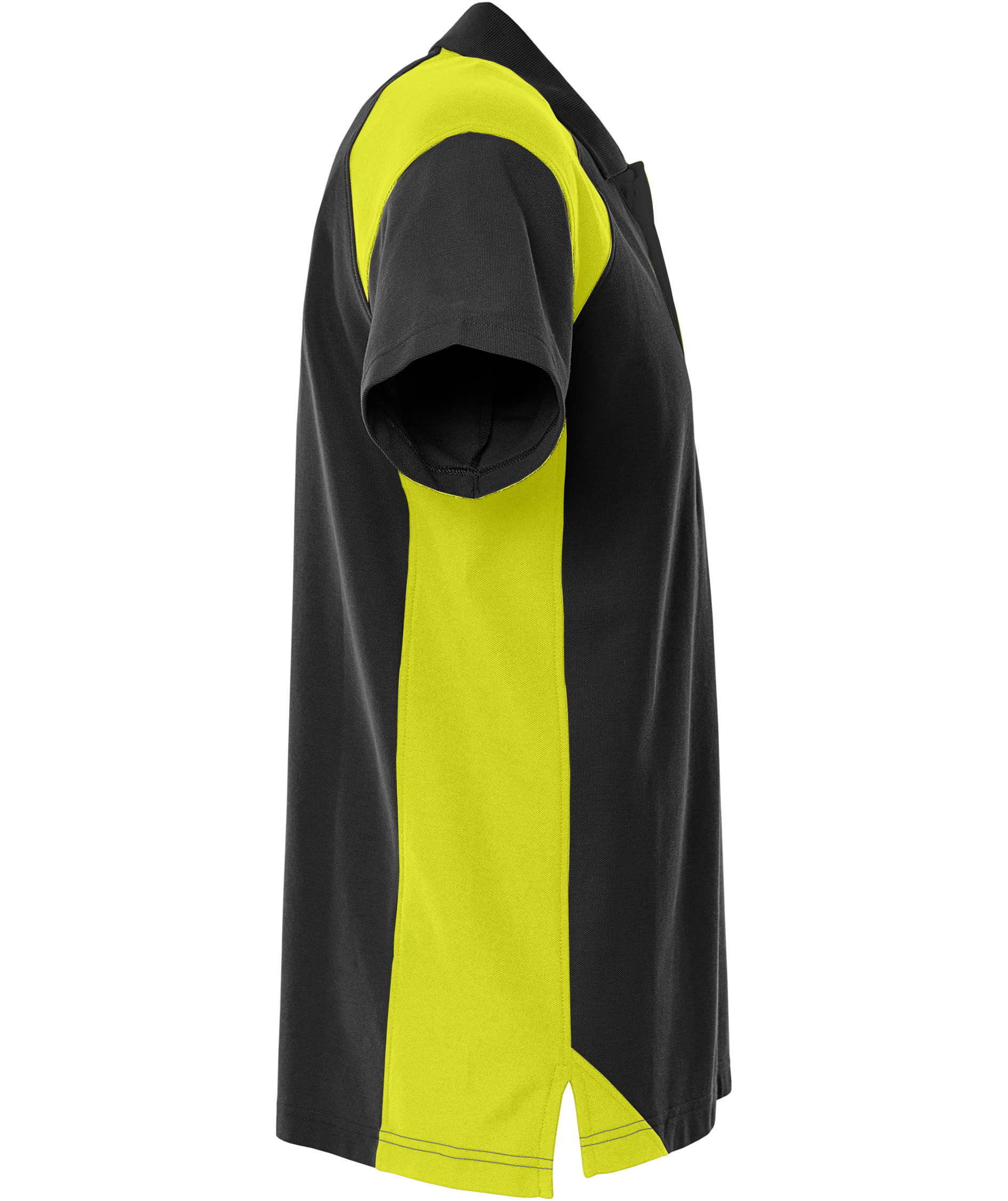 Fristads Heavy polo T-shirt 7047 GPM, Black/Hi-Vis Yellow, large image number 2