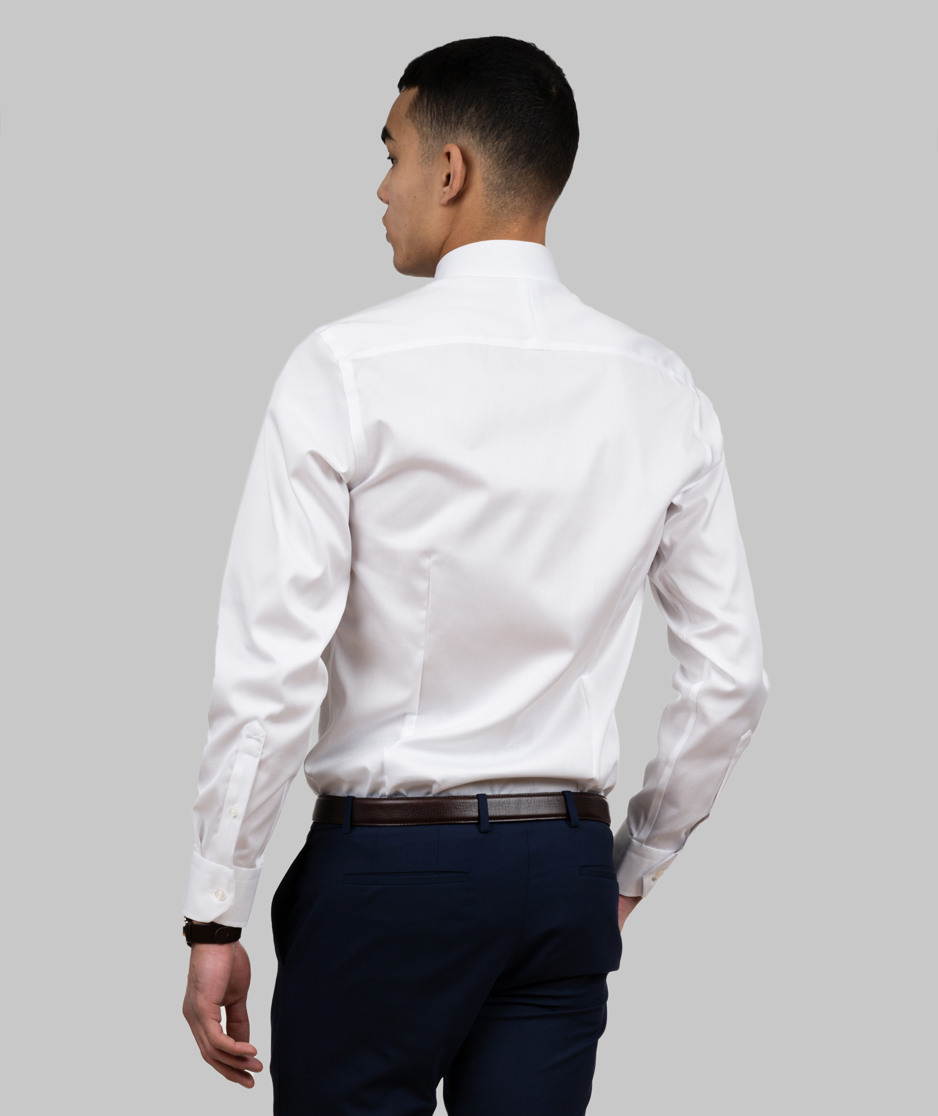 J. Harvest & Frost Twill Green Bow O1 slim fit shirt, White, large image number 3