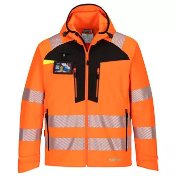 Portwest DX4 softshell jacket, Hi-Vis Orange/Black