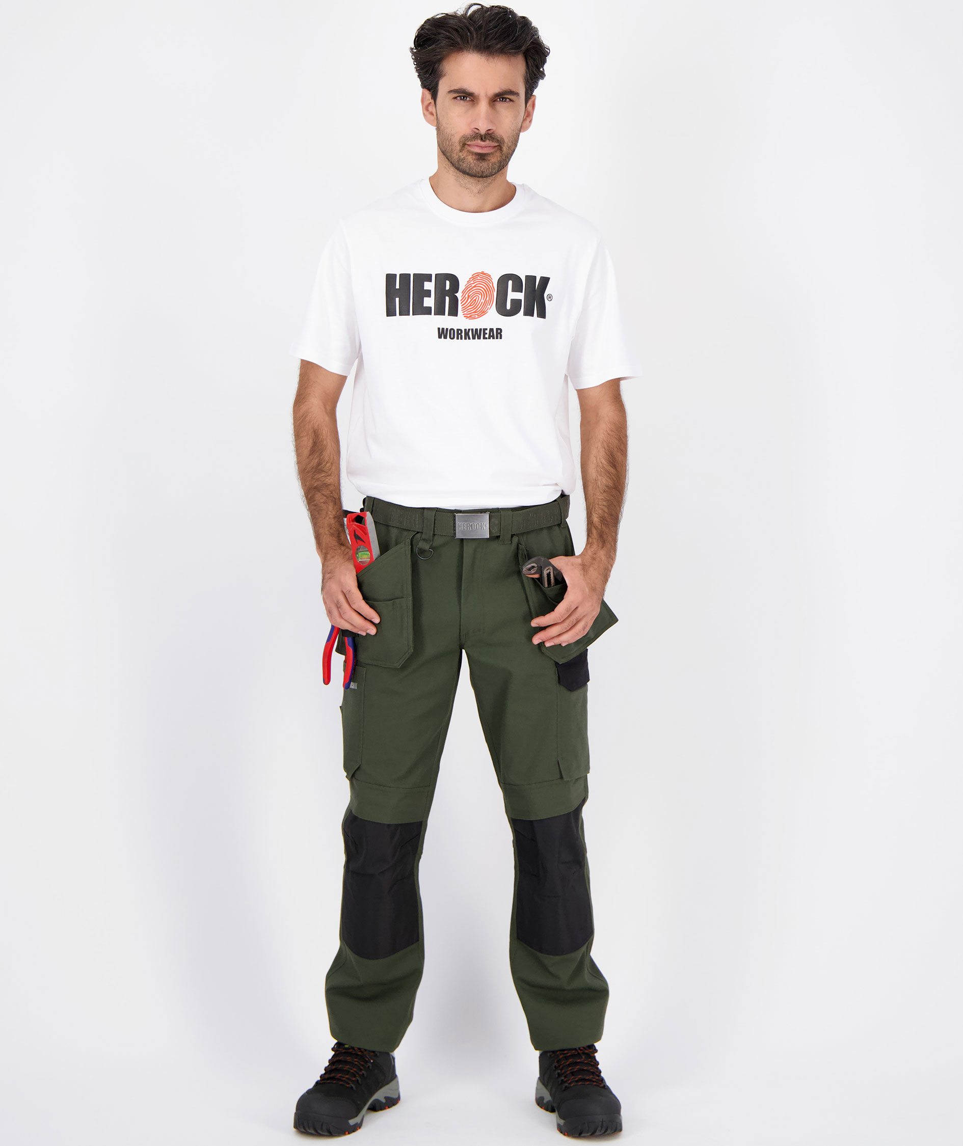HEROCK Spero craftsman trousers, Dark Khaki/Black