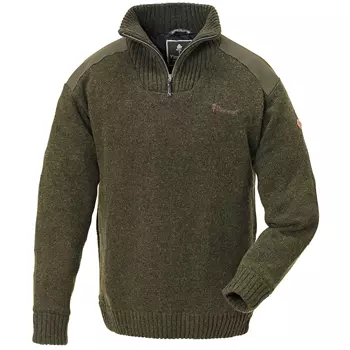 Pinewood Hurricane knitted sweater with membrane, Dark Green