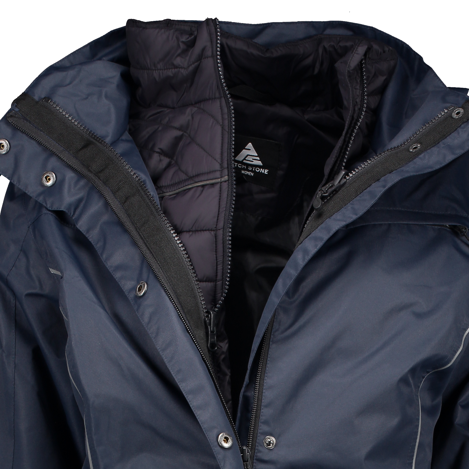 Pitch Stone Active-Pro Zip-in dame skaljakke, Navy, large image number 4