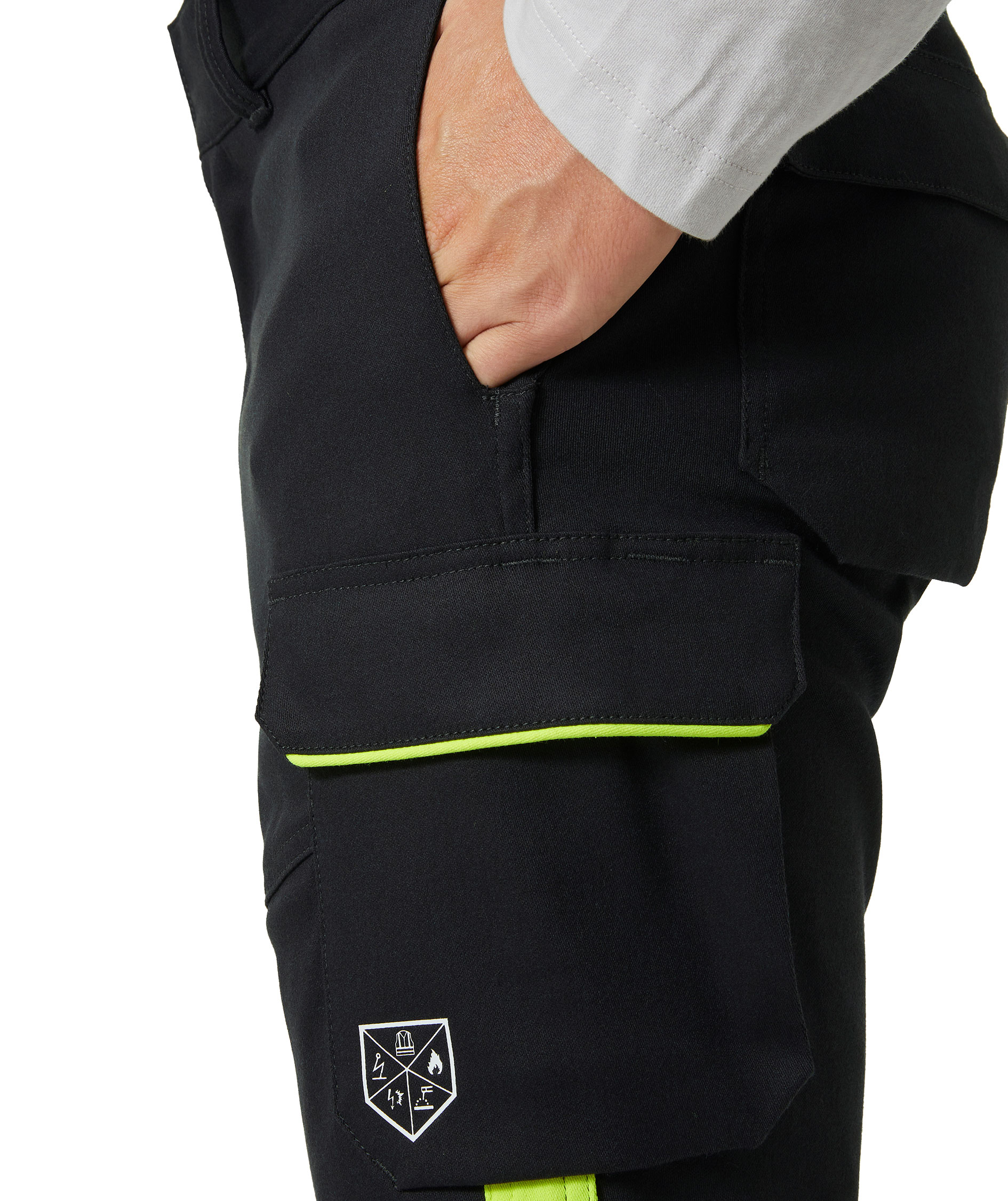 Helly Hansen Fyre work trousers, Hi-vis yellow/Ebony, large image number 4