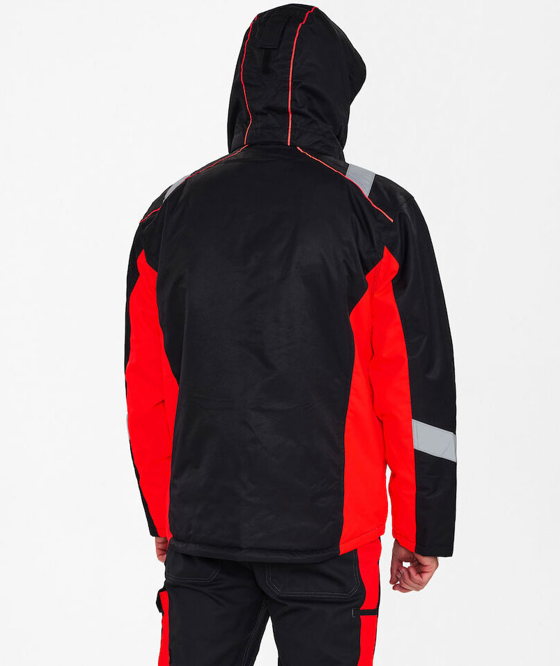 Engel Cargo vinterjakke, Sort/R&oslash;d, large image number 3