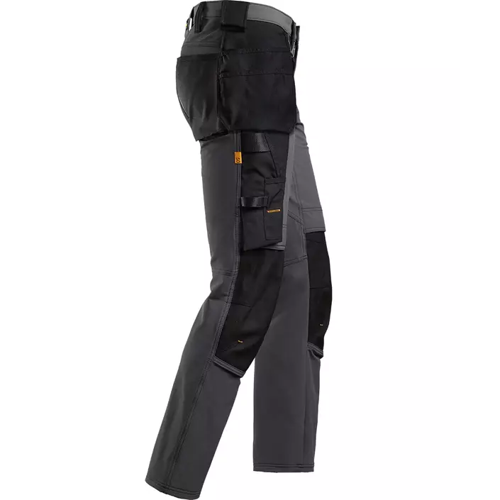 Snickers AllroundWork craftsman trousers 6271 full stretch, Steel Grey/Black, large image number 4
