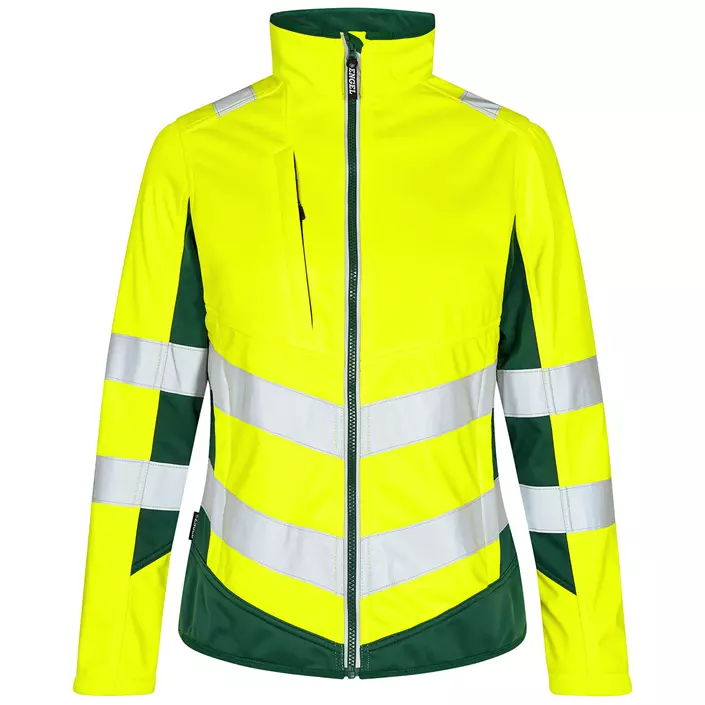 Engel Safety women's softshell jacket, Hi-vis yellow/Green, large image number 0