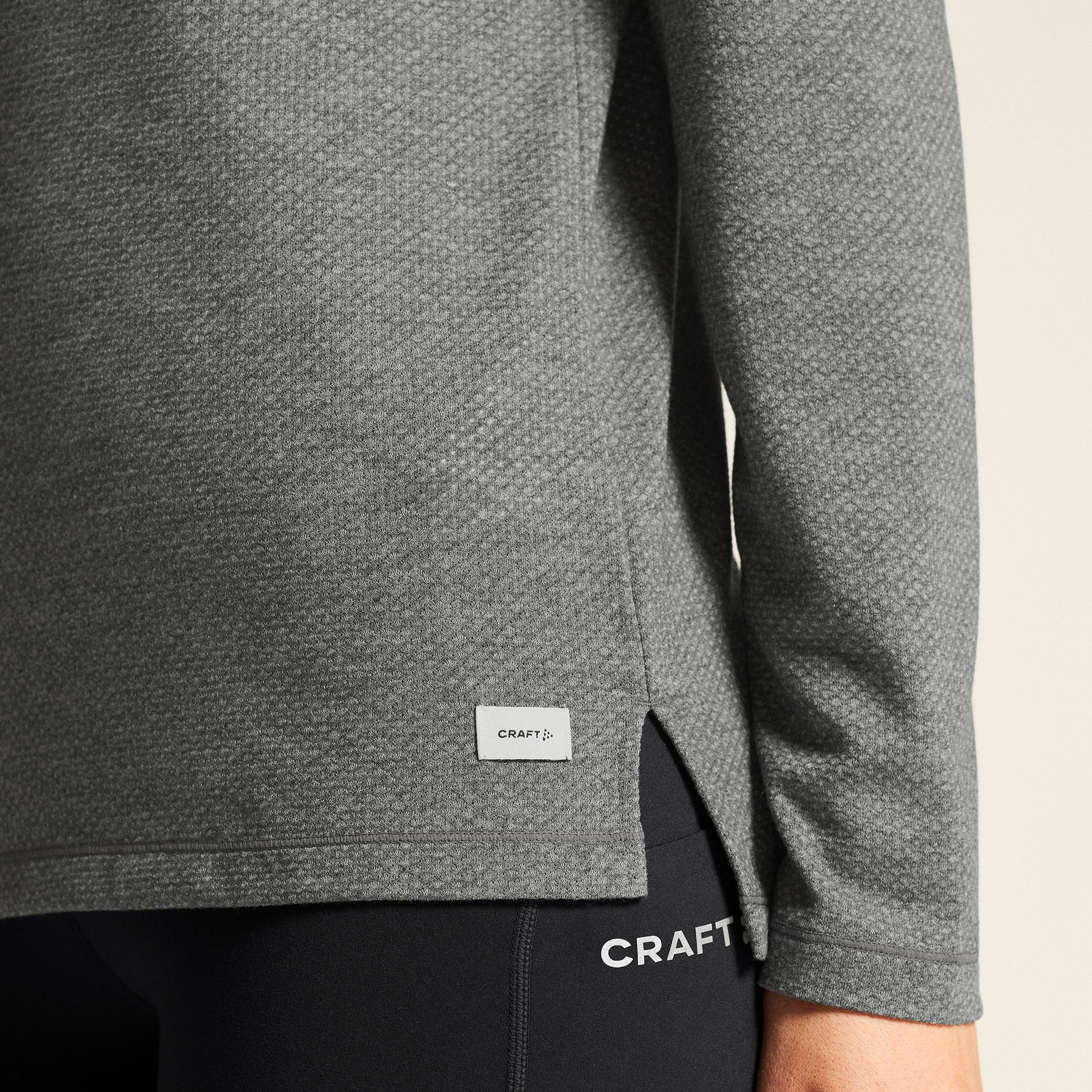 Craft Thermal Mesh women's baselayer sweater, Dark Grey Melange, large image number 5