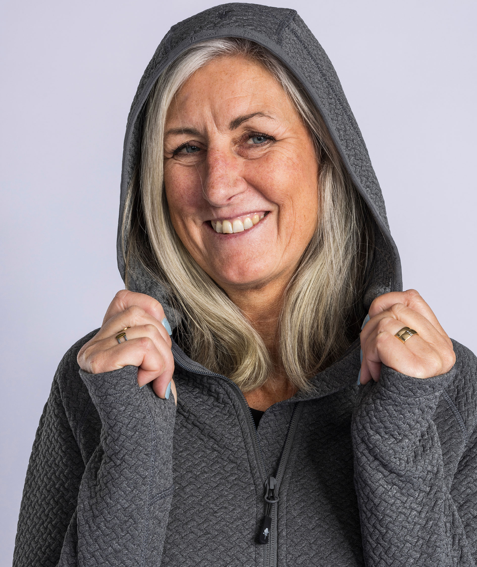 Pinewood Everyday Travel dame h&aelig;ttetr&oslash;je med lynl&aring;s, Grey melange , large image number 4