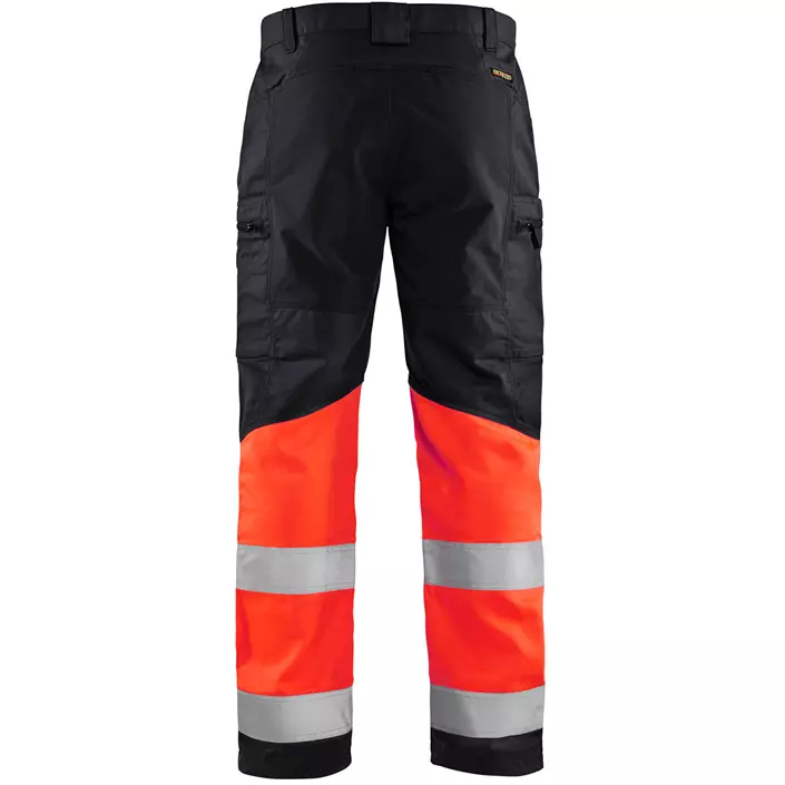 Blåkläder arbejdsbukser, Sort/Hi-Vis Rød, large image number 1