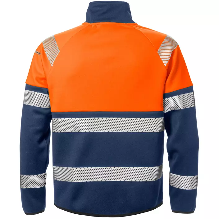 Fristads sweat jacket 4517, Hi-vis Orange/Marine, large image number 1