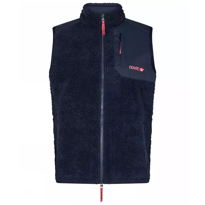 Dovre women's fibre pile vest with wool, Navy, large image number 0