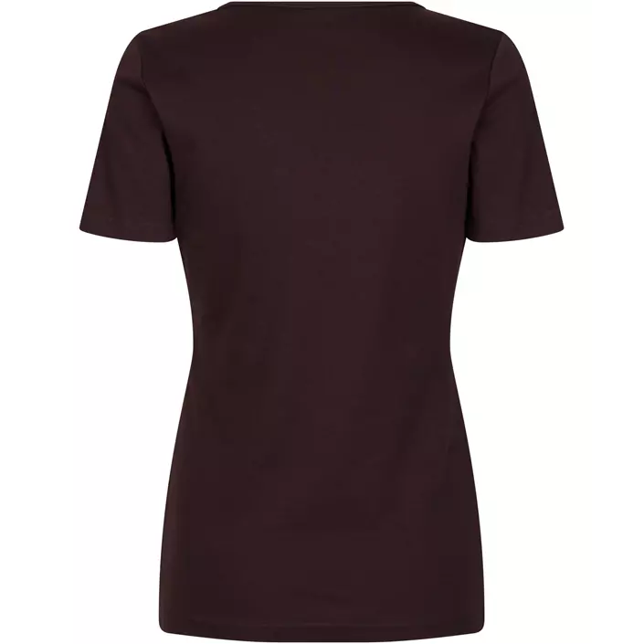 ID Interlock dame T-shirt, Dark bourdeaux, large image number 2
