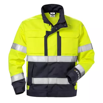 Fristads Flame work jacket 4584, Hi-Vis yellow/marine
