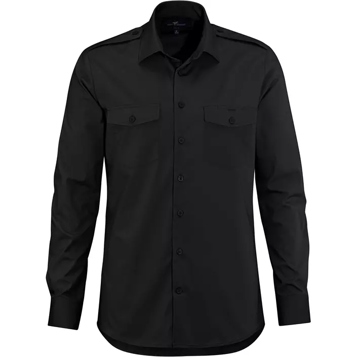 Derby of Sweden Martines Slim fit pilotskjorta, Black, large image number 0