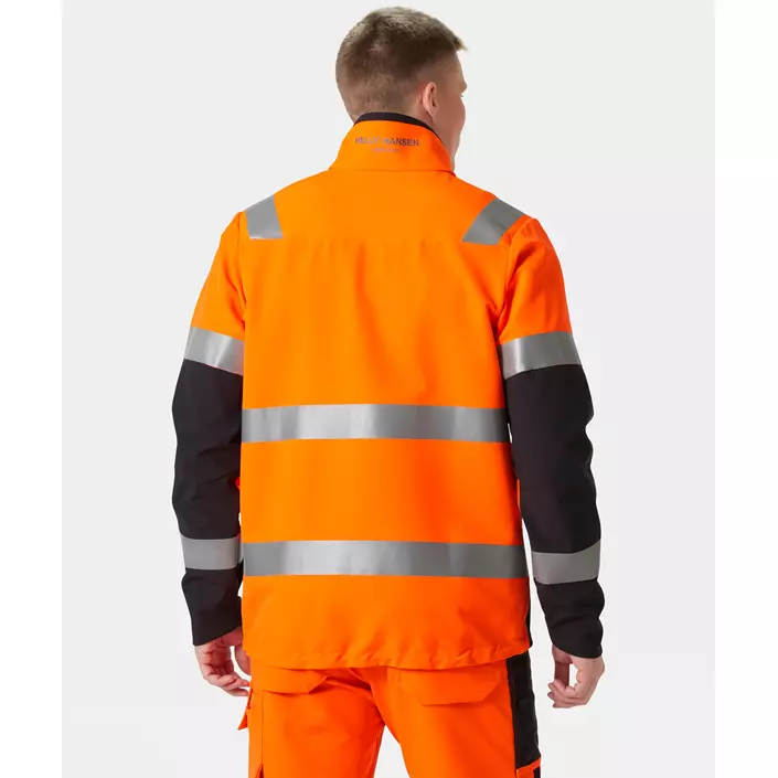 Helly Hansen Alna 4X Tech arbejdsjakke full stretch, Hi-vis Orange/Ebony, large image number 3