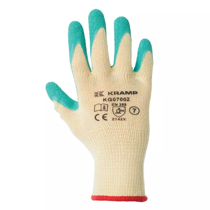 Kramp 7.002 work gloves, Yellow/Turquise, large image number 0