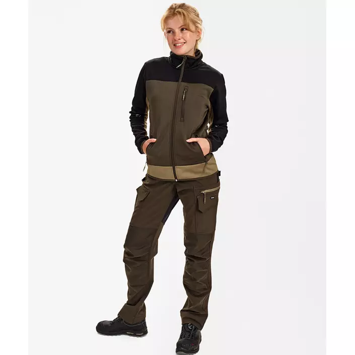 Engel Entire midlayer cardigan dam, Forest Green/Black, large image number 2