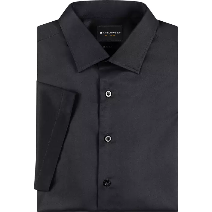 Karlowsky slim fit stretch skjorta, Black, large image number 4