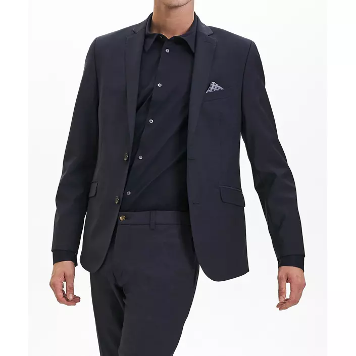 Sunwill Weft Stretch Modern fit ullblazer, Navy, large image number 3