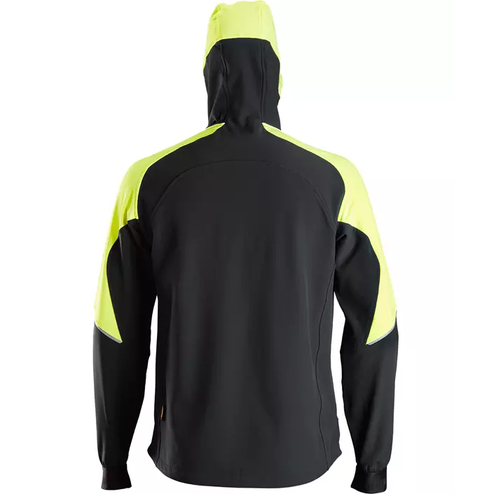 Snickers FlexiWork hoodie 8025, Black/Neon Yellow, large image number 1