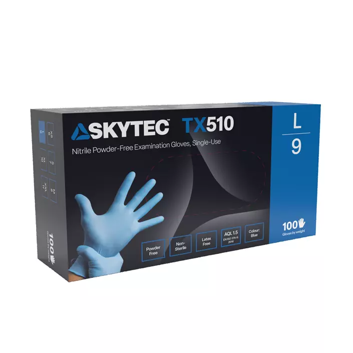 Skytec TX510 nitril engangshanske 100 stk., Blå, large image number 2