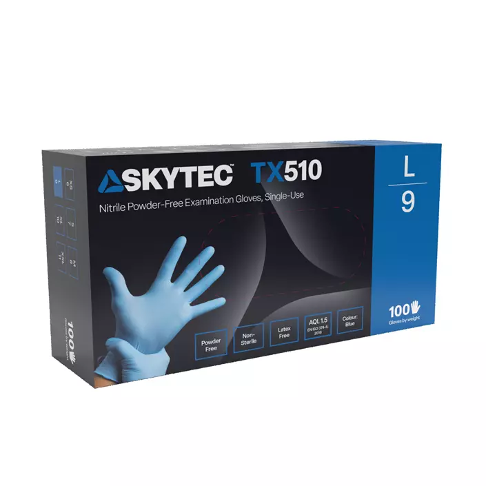 Skytec TX510 nitril engangshandsker 100 stk., Blå, large image number 2