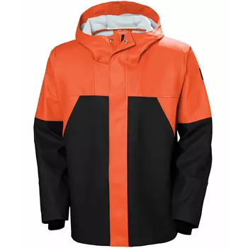 Helly Hansen Storm rain jacket, Dark orange/sort