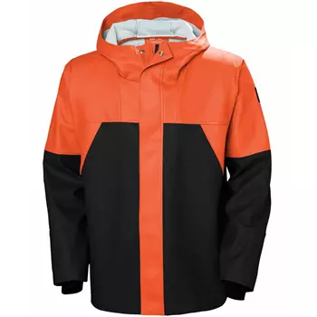 Helly Hansen Storm rain jacket, Dark orange/sort