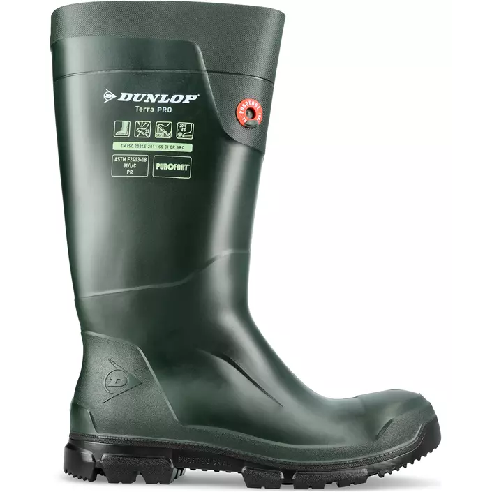 Dunlop Purofort Terrapro safety rubber boots S5, Green, large image number 0
