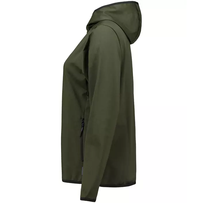 Westborn hoodie med dragkedja dam, Dusty Olive, large image number 3