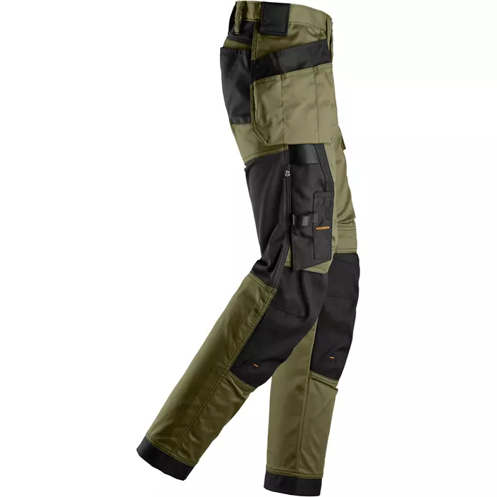 Snickers AllroundWork hantverksbyxa 6247 dam, Khaki Green/Black, large image number 2