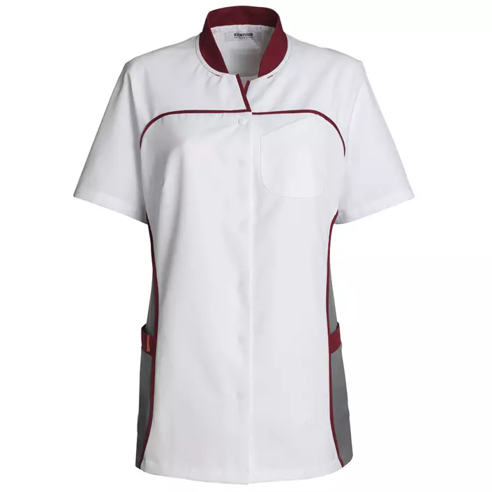 Kentaur women's short-sleeved shirt, White/Grey/Bordeaux, large image number 0