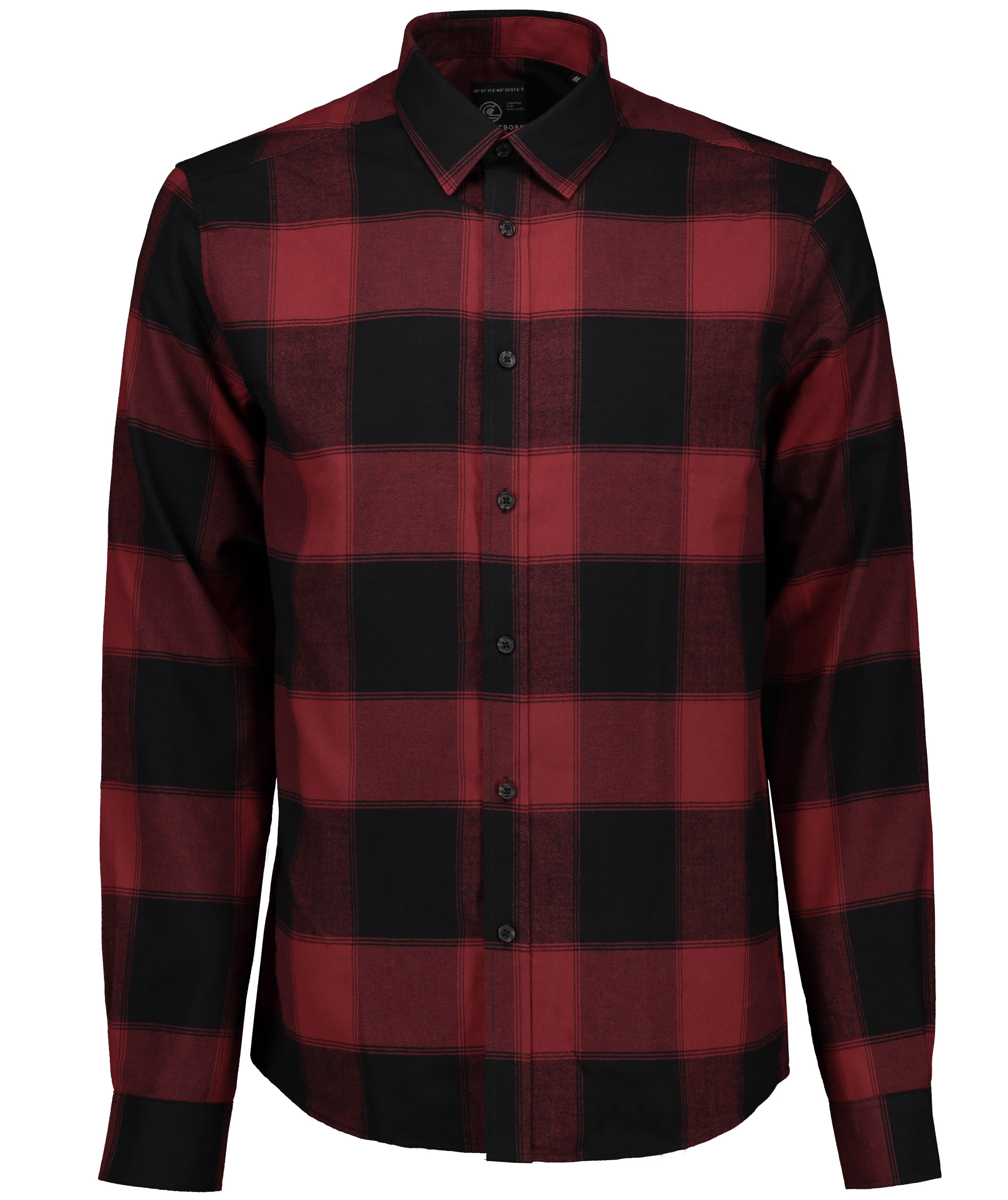 Westborn light flannel shirt, Red/Black