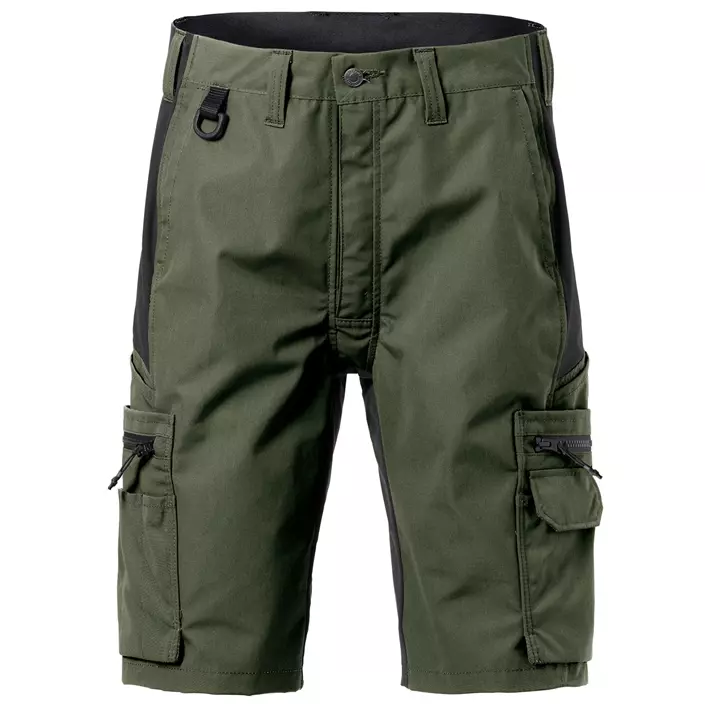 Fristads women's service shorts 2548 PLW, Army Green/Black, large image number 0