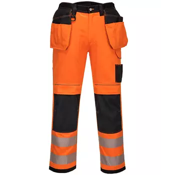 Portwest Vision craftsmen's trousers T501, Hi-Vis Orange/Black